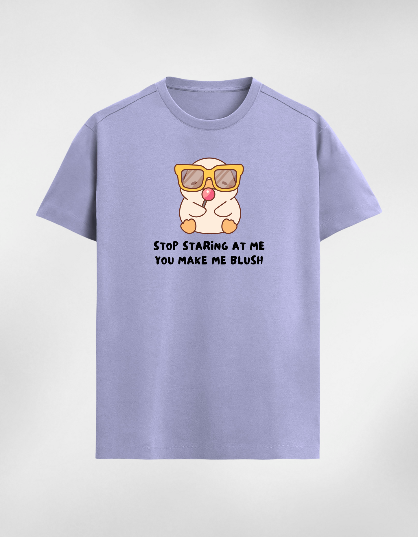 Premium Unisex Cotton T-Shirt - “Stop Staring at Me, You Make Me Blush”