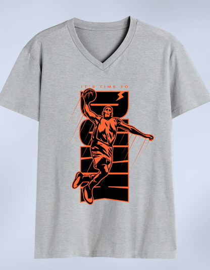Slam Dunk V-Neck Men Tee