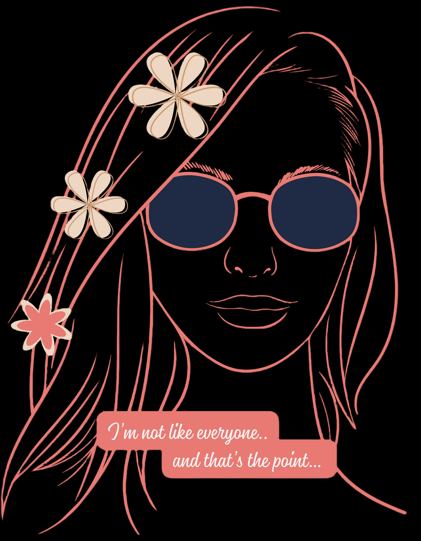 I'm not like everyone and that's the point women V-Neck Tshirt