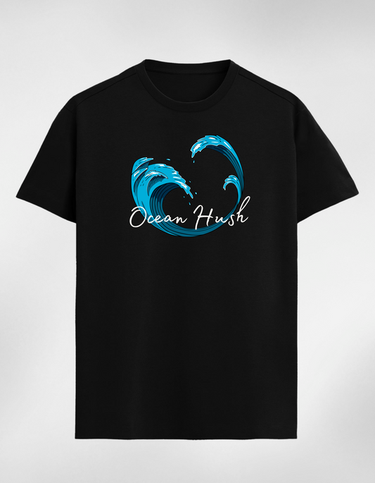 Ocean Hush Black Unisex Premium T-Shirt