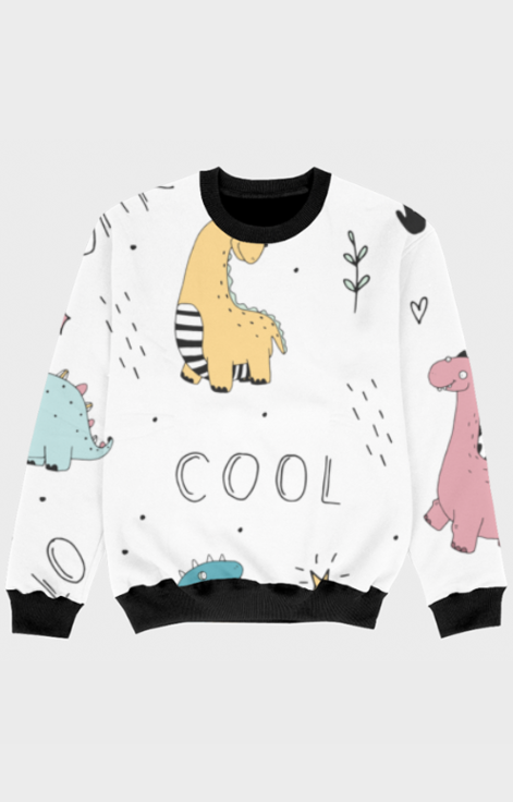 Stay Cool, Stay Dino Kids Sweatshirt