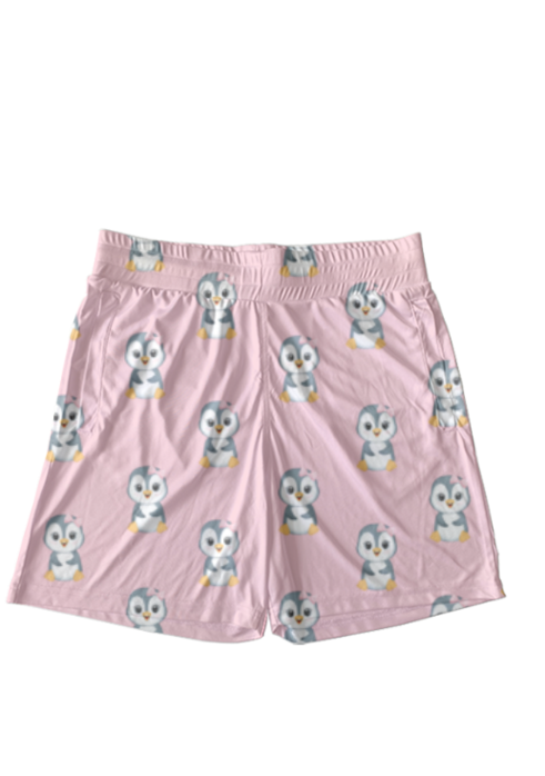 Cute Penguin Pink Shorts