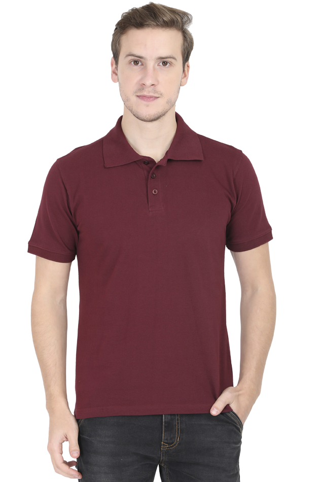 “Just Be Cool” Cotton Polo Shirt