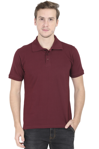 “Just Be Cool” Cotton Polo Shirt