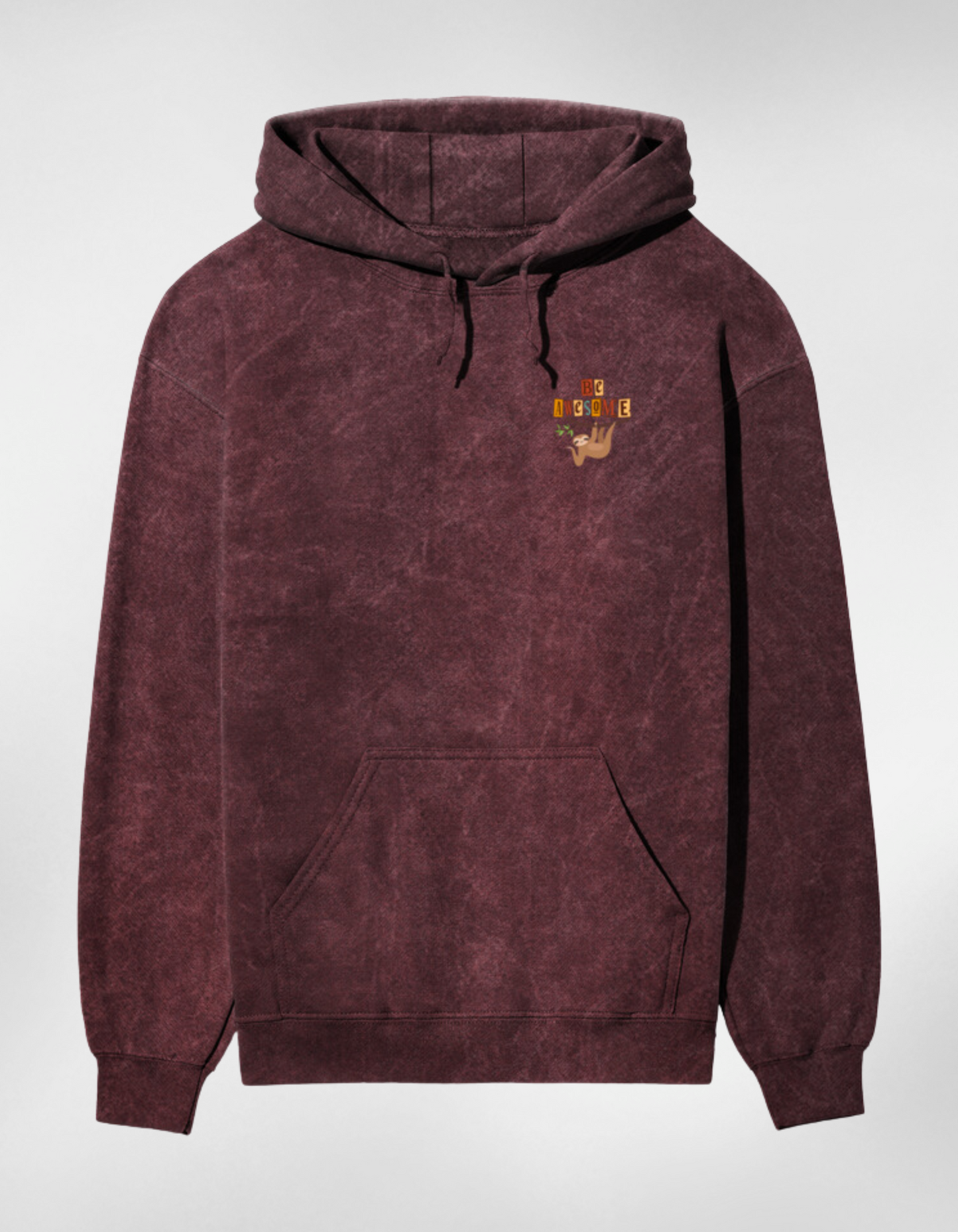 Acid Wash Unisex Hoodie - Be Awesome Logo