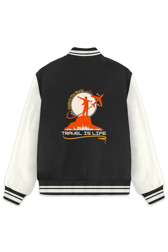 “Travel Is Life” Varsity Jacket