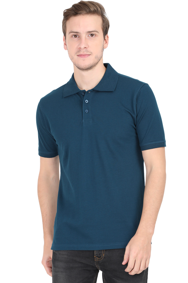 “Just Be Cool” Cotton Polo Shirt