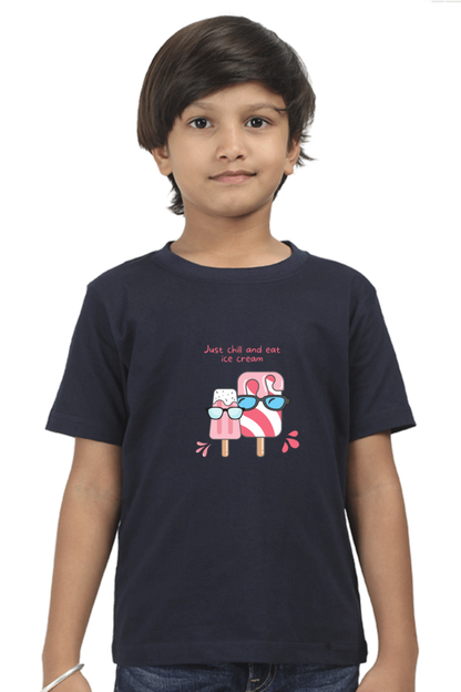 Just Chill and Eat Ice Cream T-Shirt – Cool Summer Vibes Tee