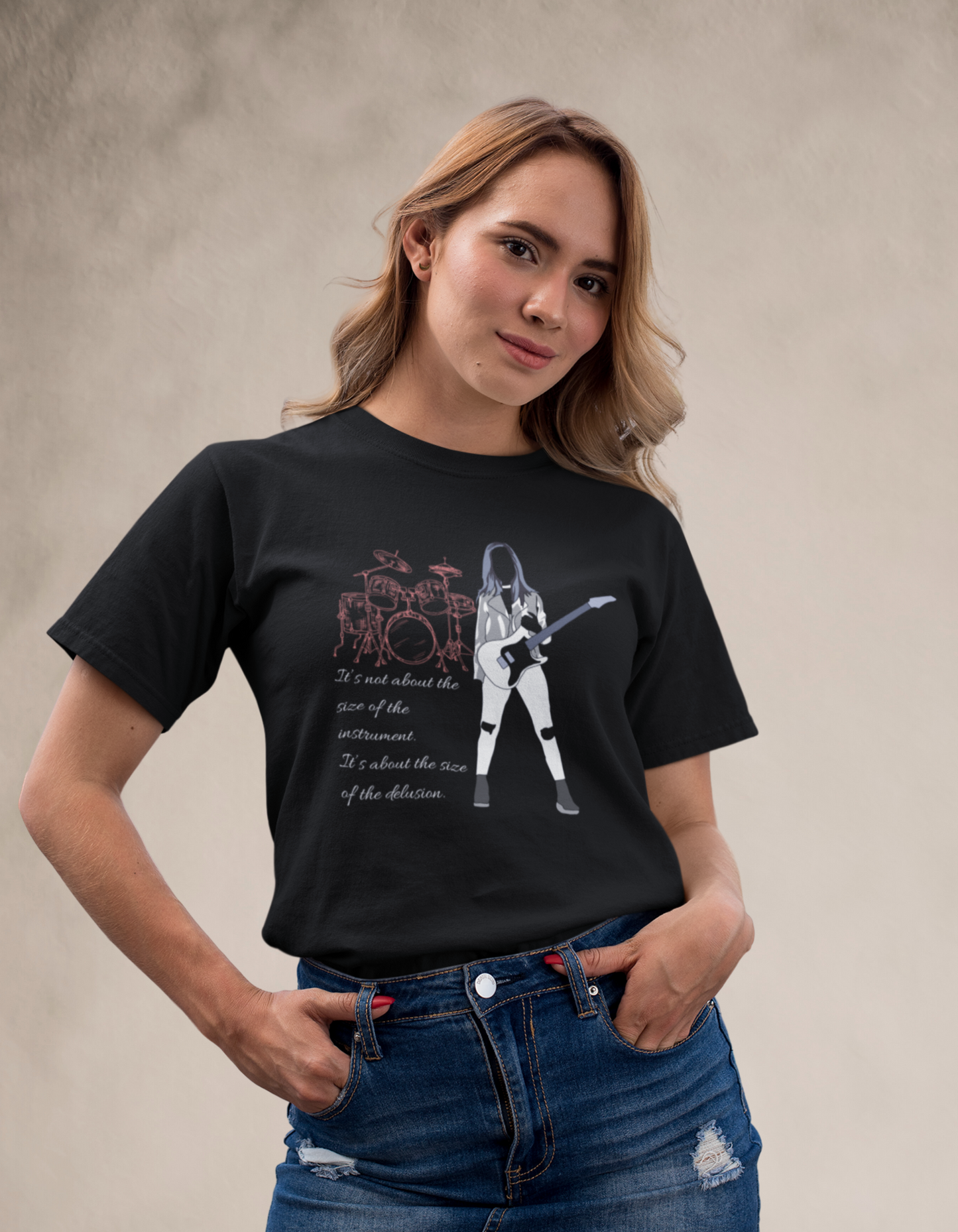 "Delusion Beats Size" Music Tee – Women’s Classic Fit
