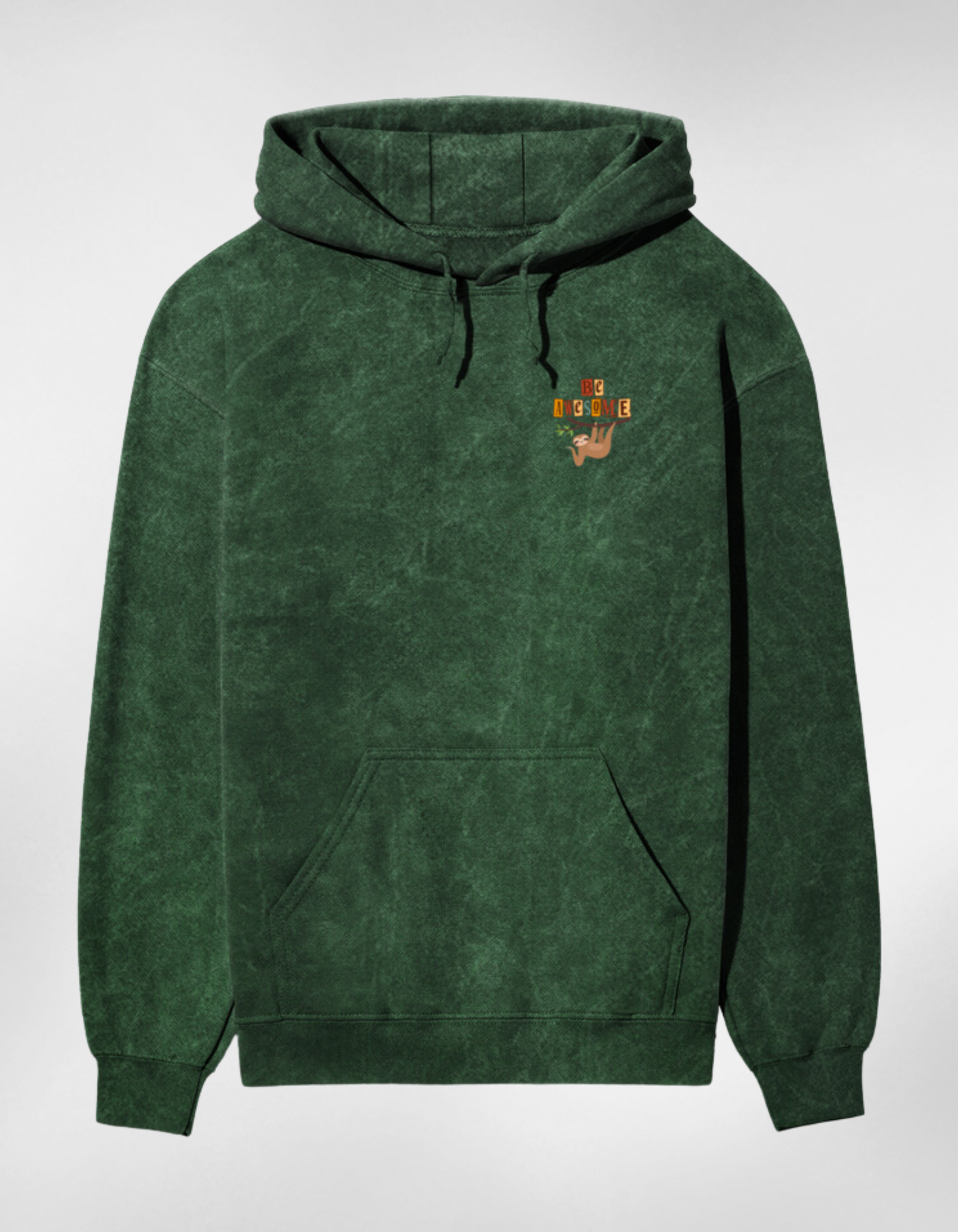 Acid Wash Unisex Hoodie - Be Awesome Logo