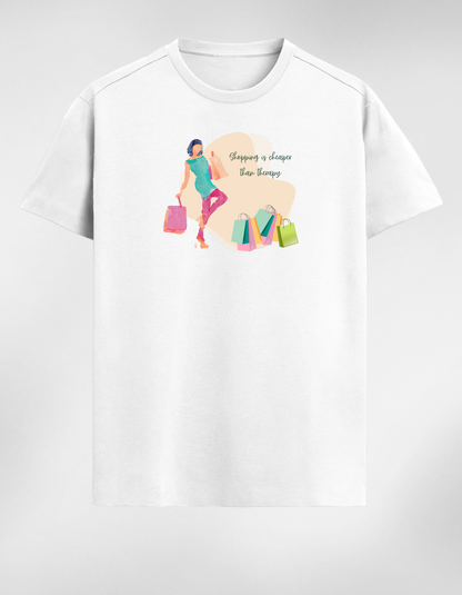 Shopping Therapy – "Cheaper Than Therapy" Women Classic Tee