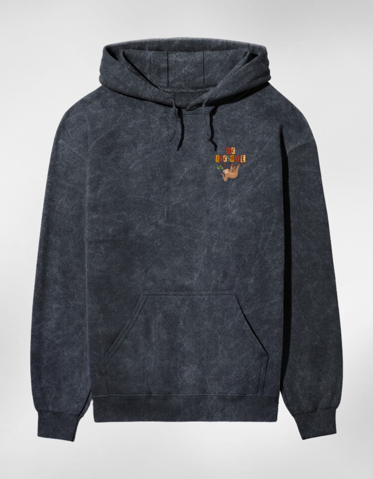 Acid Wash Unisex Hoodie - Be Awesome Logo