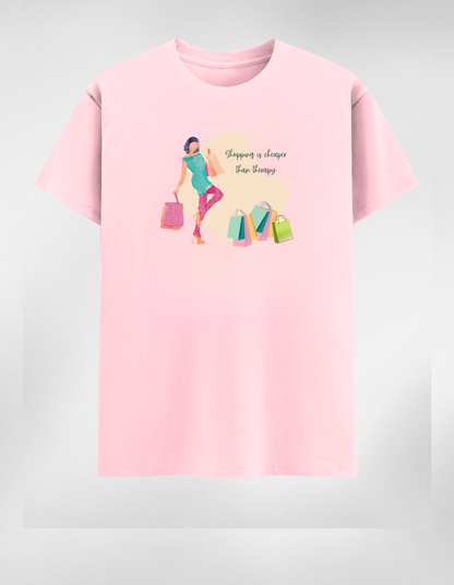 Shopping Therapy – "Cheaper Than Therapy" Women Classic Tee