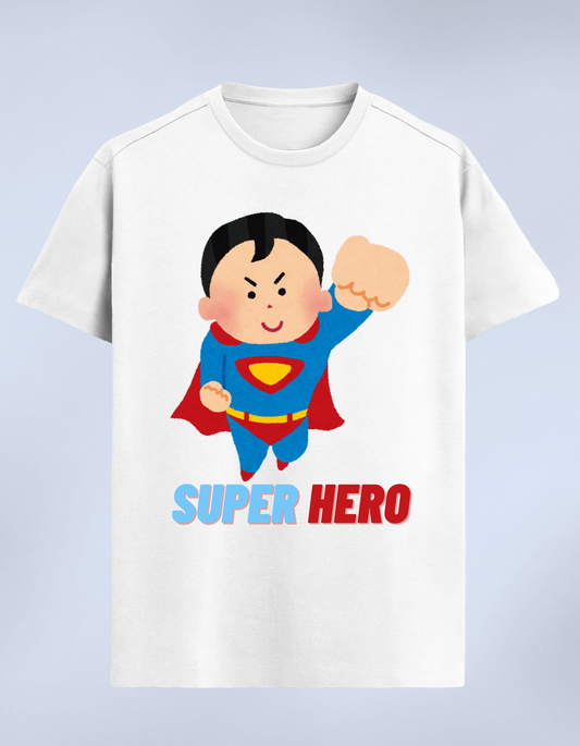 Super Hero Kids White T-Shirt