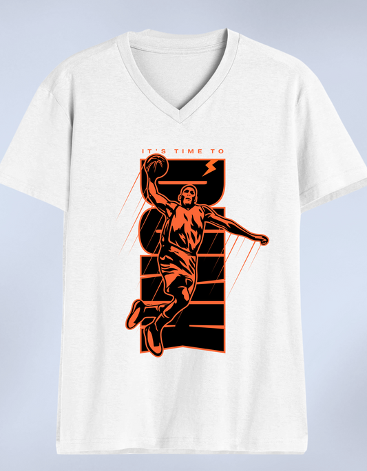 Slam Dunk V-Neck Men Tee