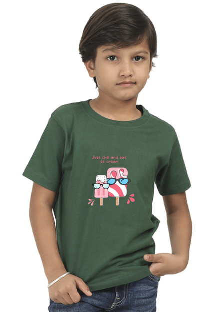 Just Chill and Eat Ice Cream T-Shirt – Cool Summer Vibes Tee