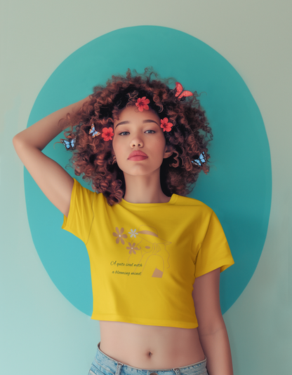 "Blooming Mind" Premium Crop Top