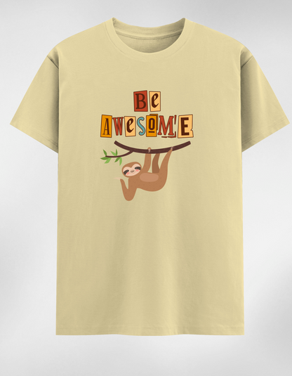 “Be Awesome” Women’s Round Neck T-Shirt