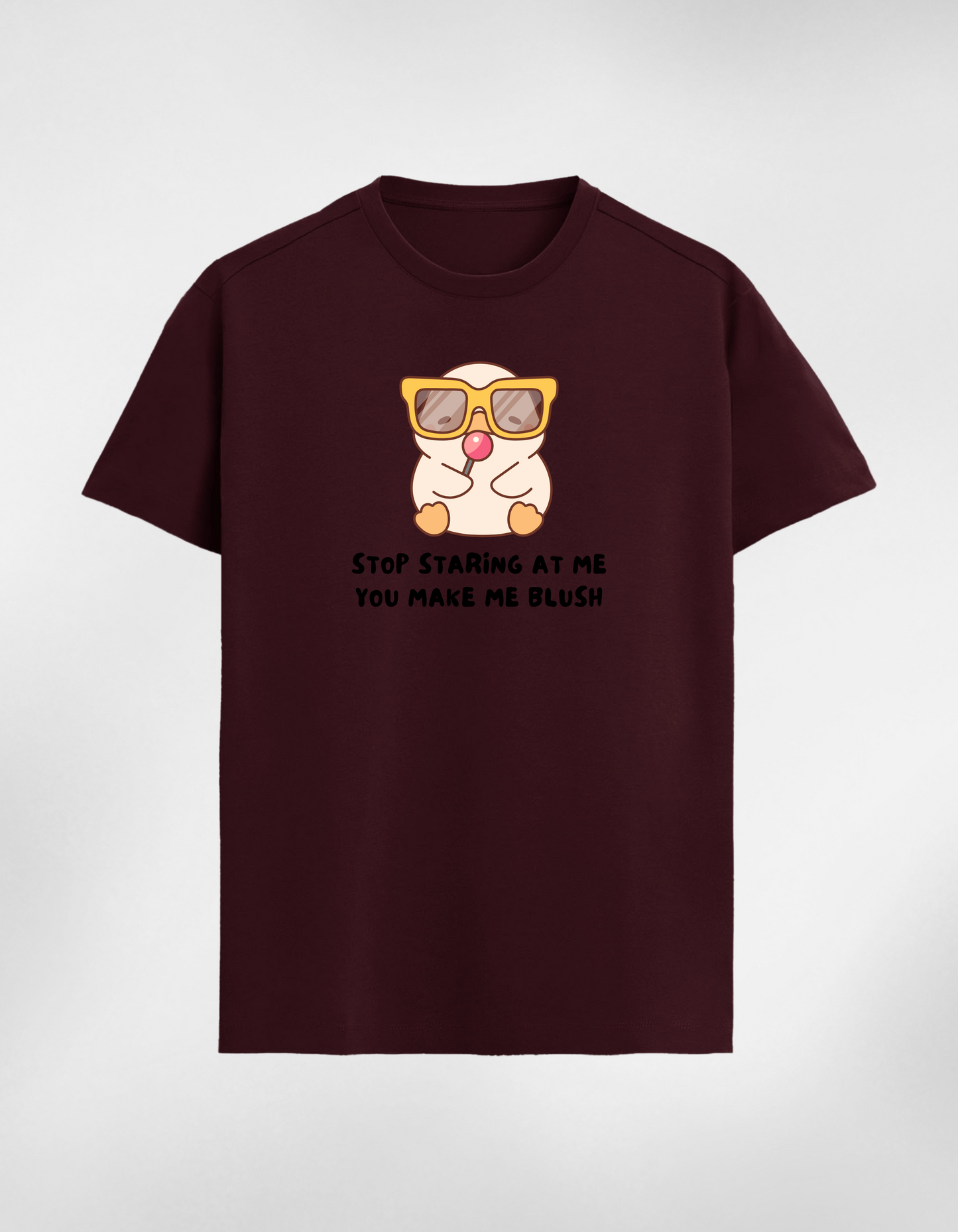 Premium Unisex Cotton T-Shirt - “Stop Staring at Me, You Make Me Blush”