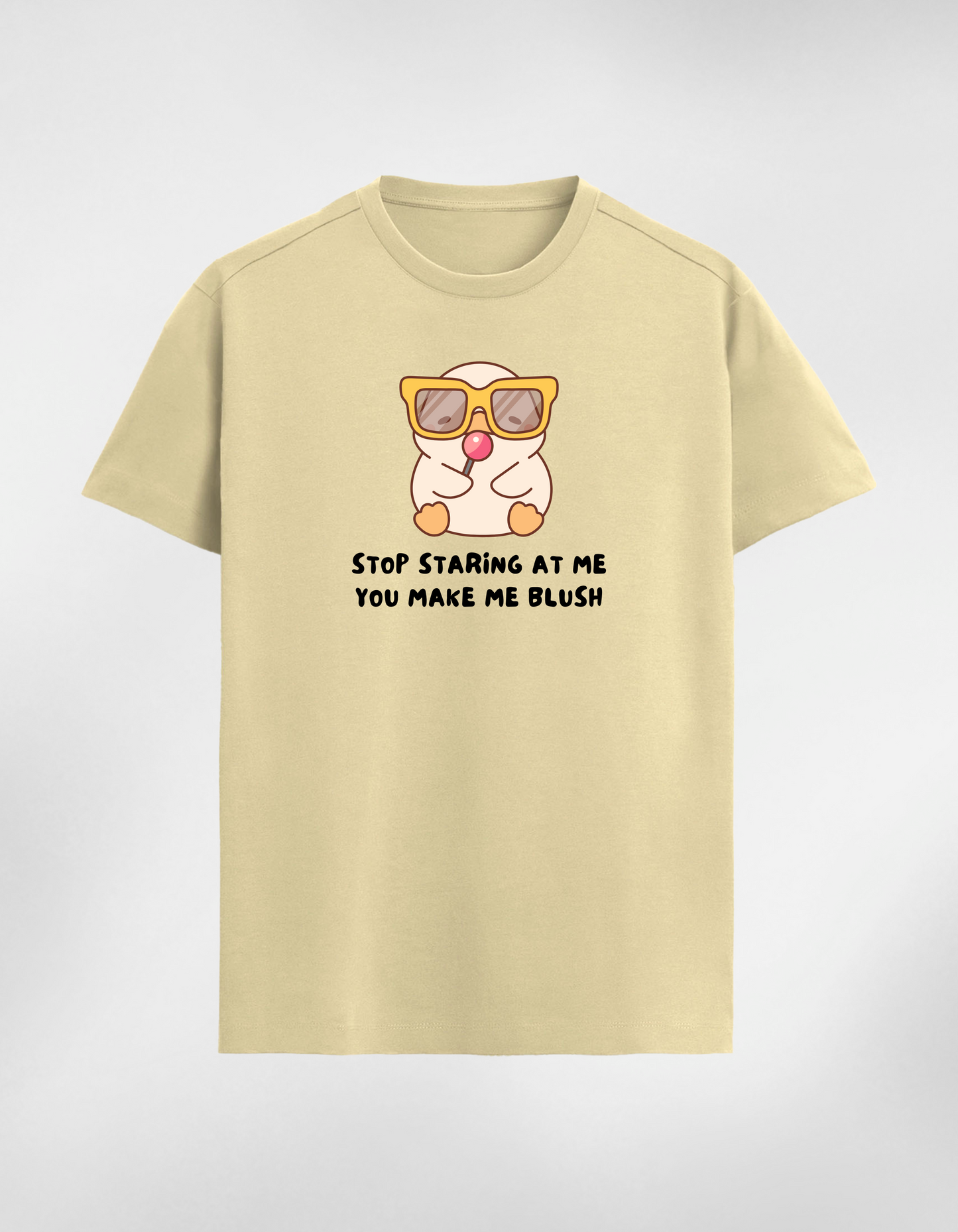 Premium Unisex Cotton T-Shirt - “Stop Staring at Me, You Make Me Blush”