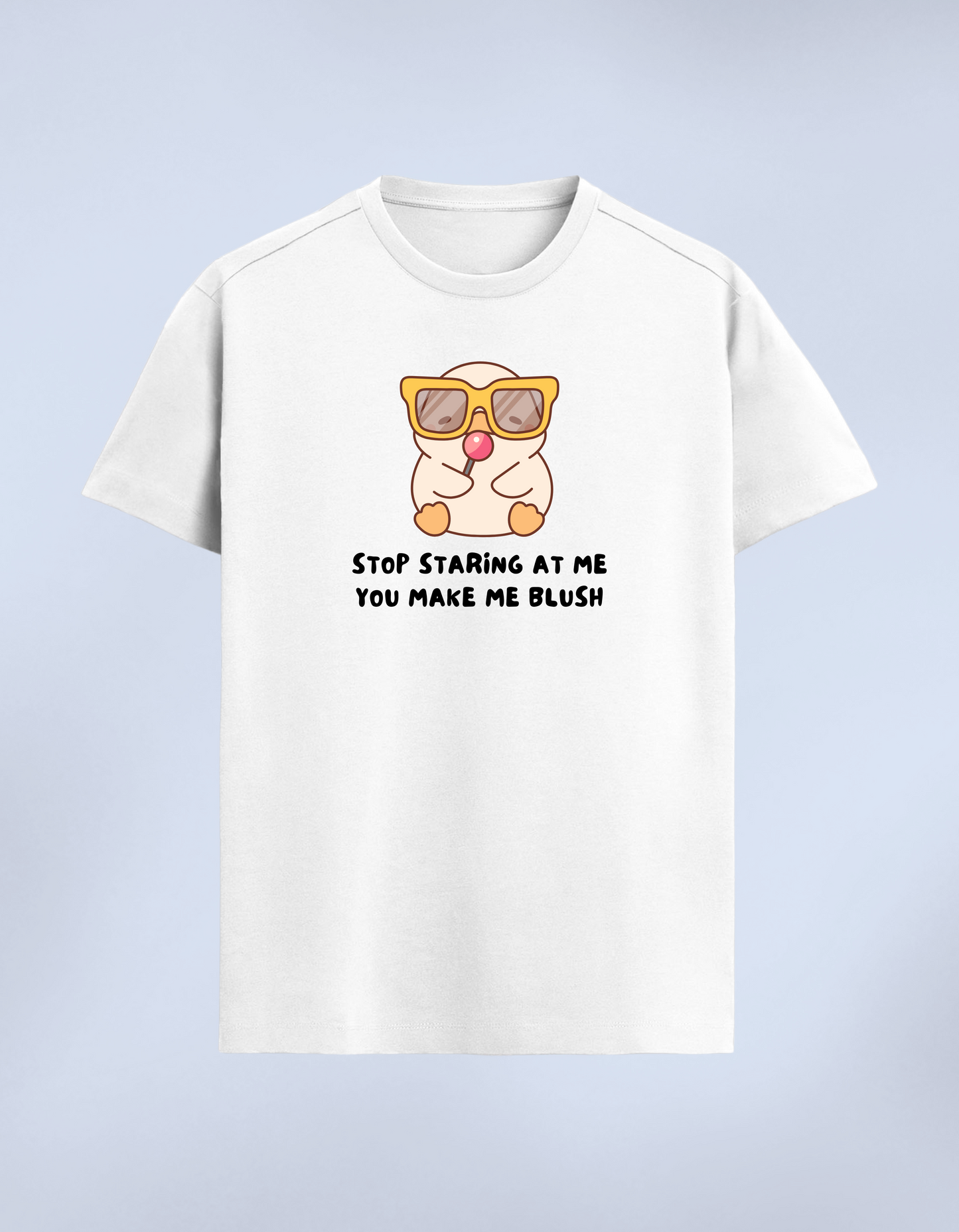 Premium Unisex Cotton T-Shirt - “Stop Staring at Me, You Make Me Blush”