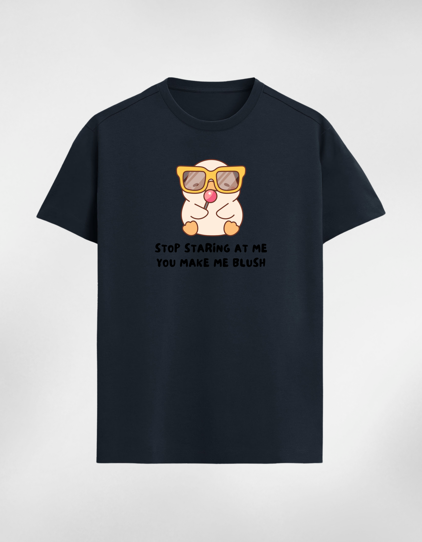 Premium Unisex Cotton T-Shirt - “Stop Staring at Me, You Make Me Blush”