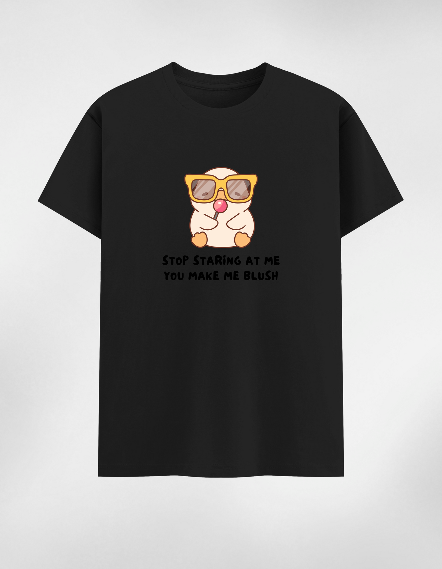 Premium Unisex Cotton T-Shirt - “Stop Staring at Me, You Make Me Blush”