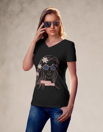 I'm not like everyone and that's the point women V-Neck Tshirt