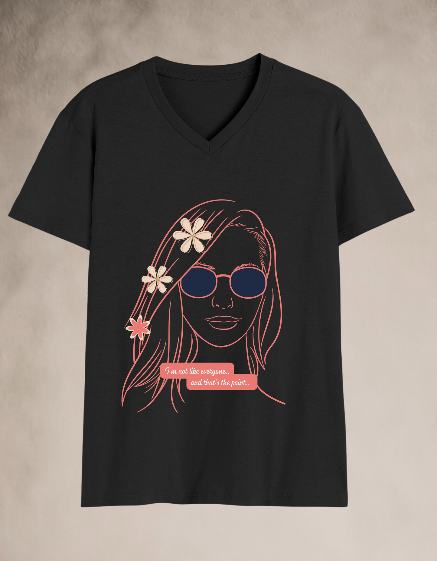 I'm not like everyone and that's the point women V-Neck Tshirt