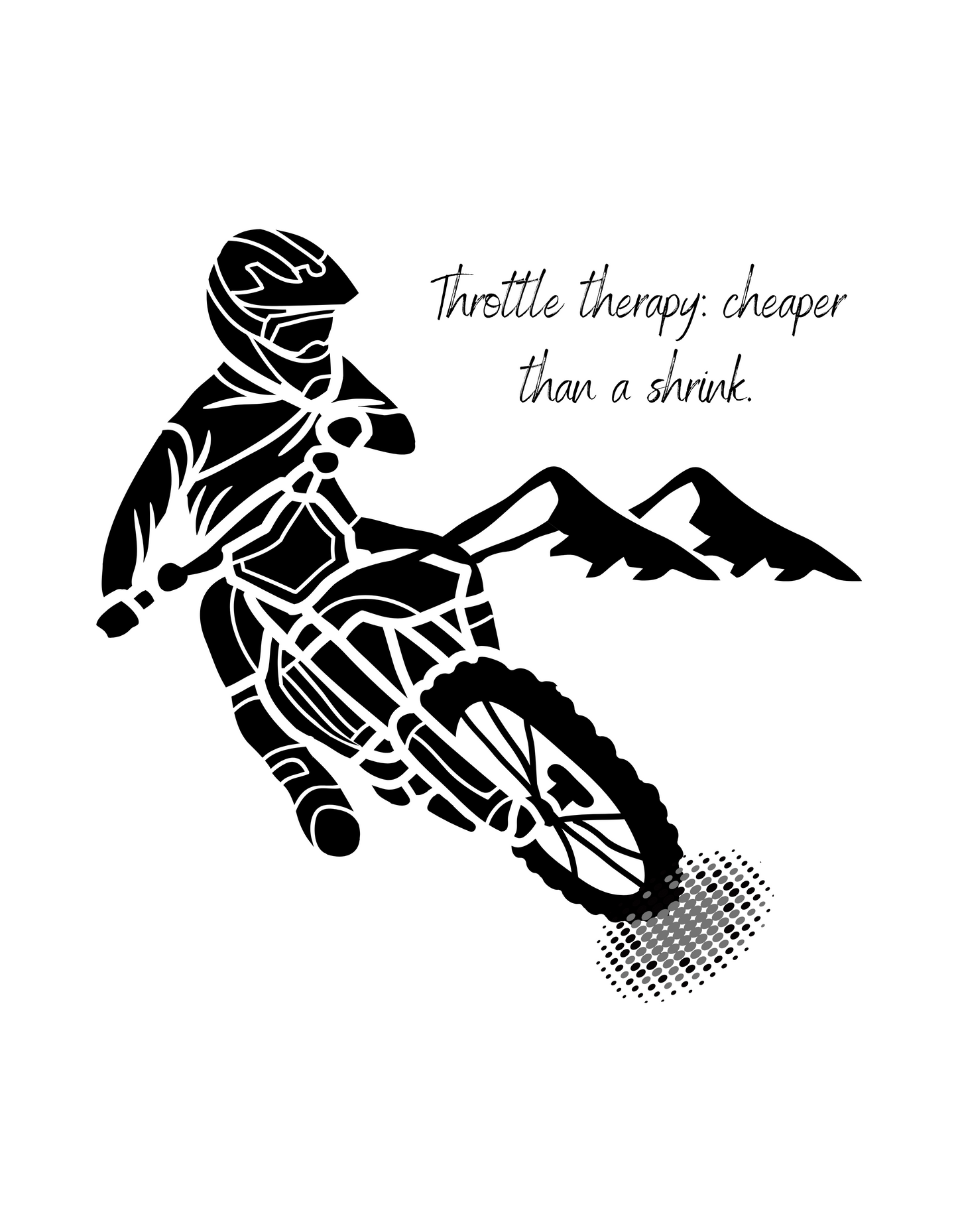 "Throttle Therapy" White Adventure Premium Tee