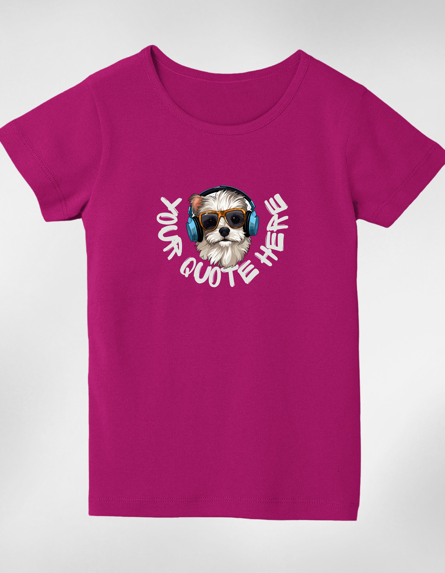 Personalised Girl’s Round Neck T-Shirt