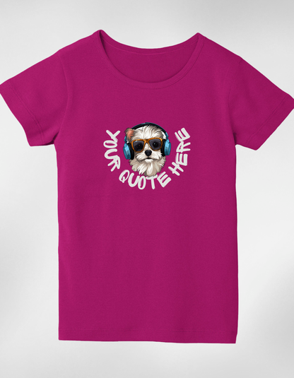 Personalised Girl’s Round Neck T-Shirt