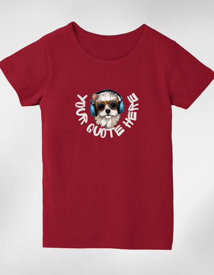 Personalised Girl’s Round Neck T-Shirt