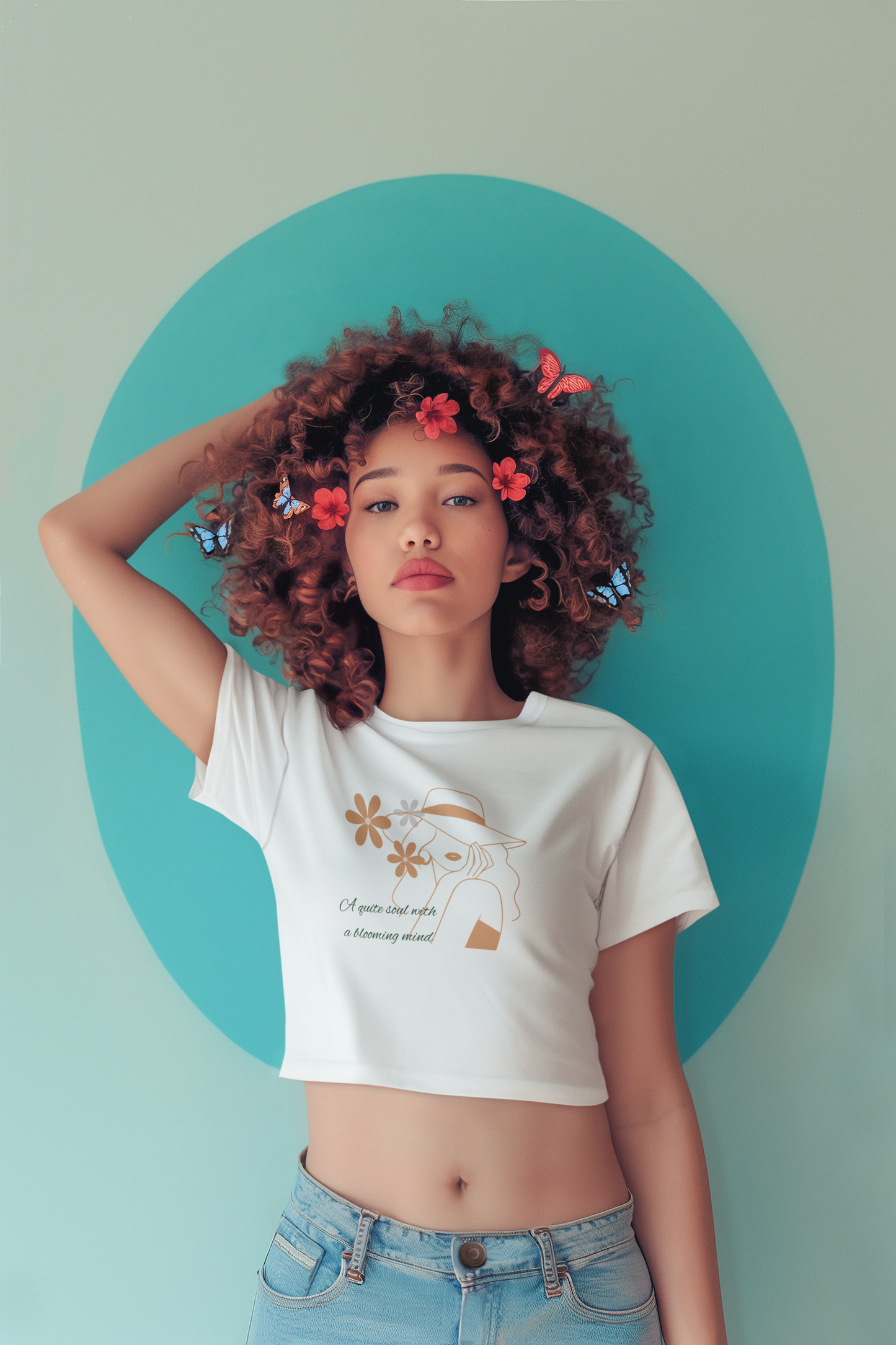 "Blooming Mind" Premium Crop Top