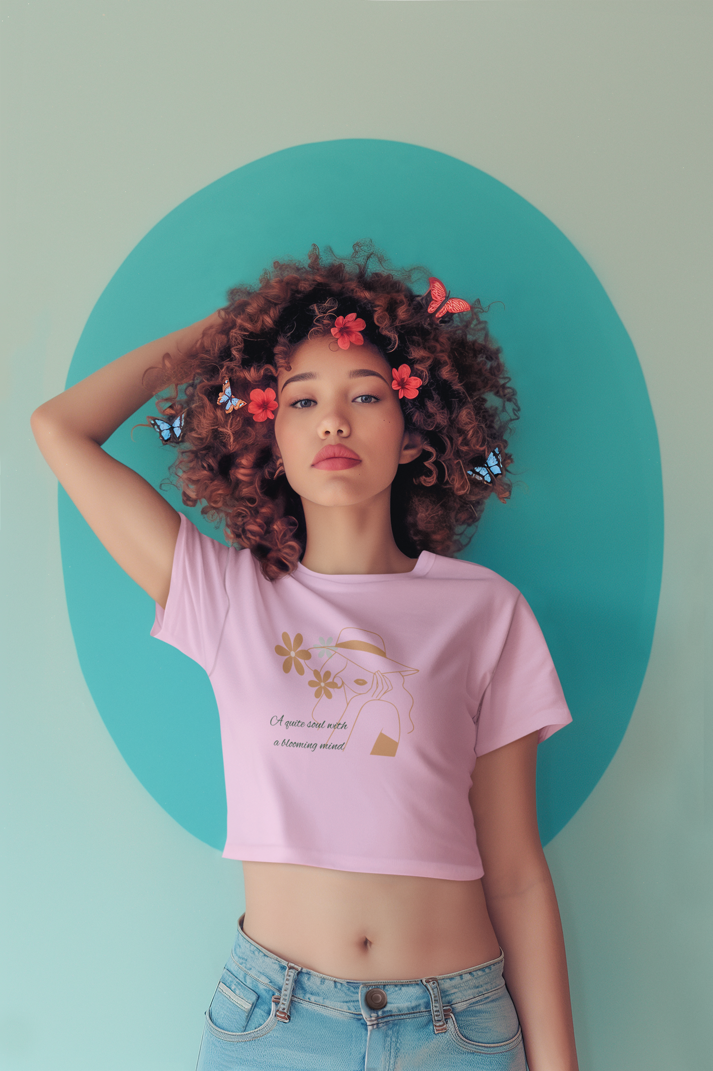"Blooming Mind" Premium Crop Top