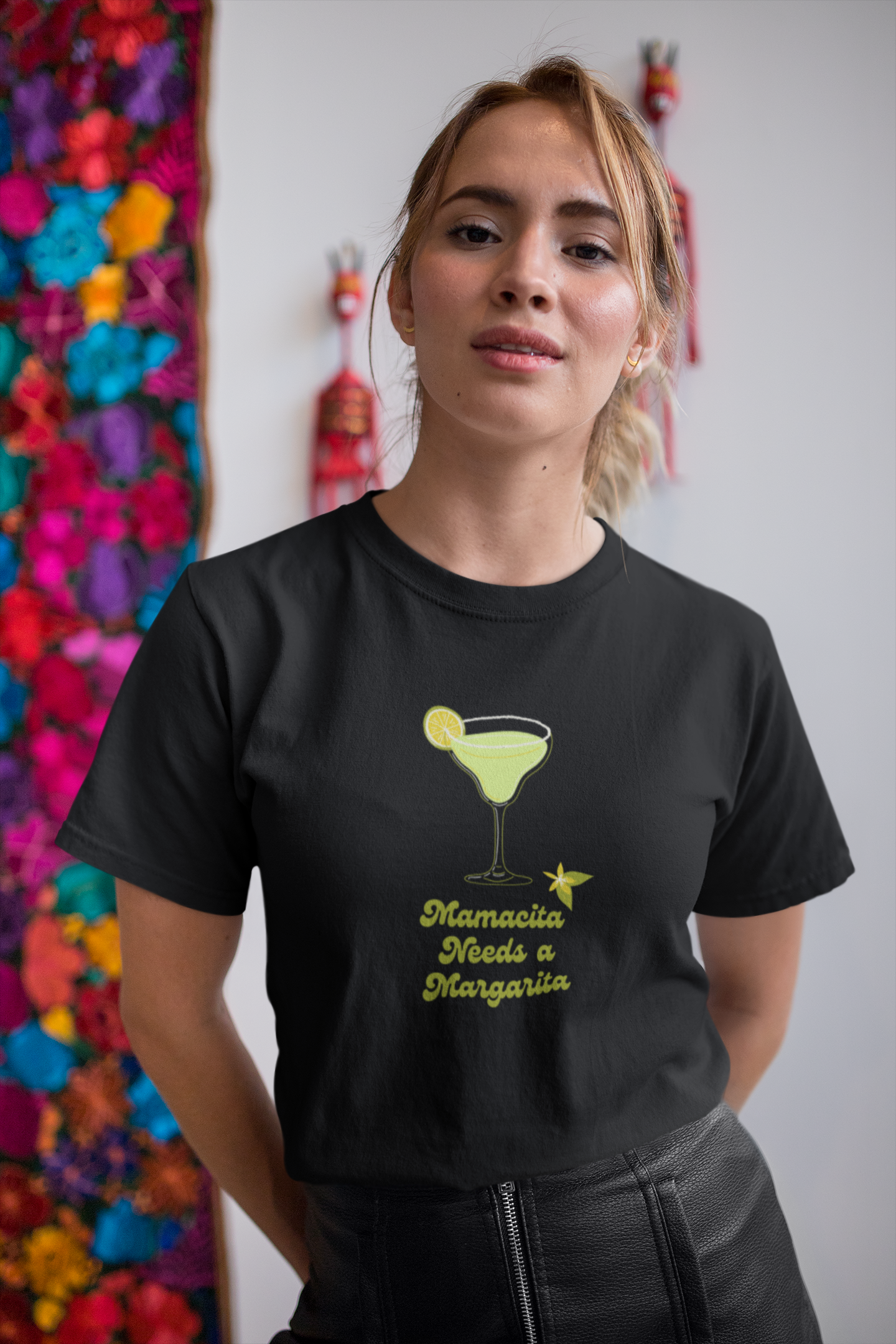 “Mamacita Needs a Margarita” Women’s Premium Cotton T-Shirt