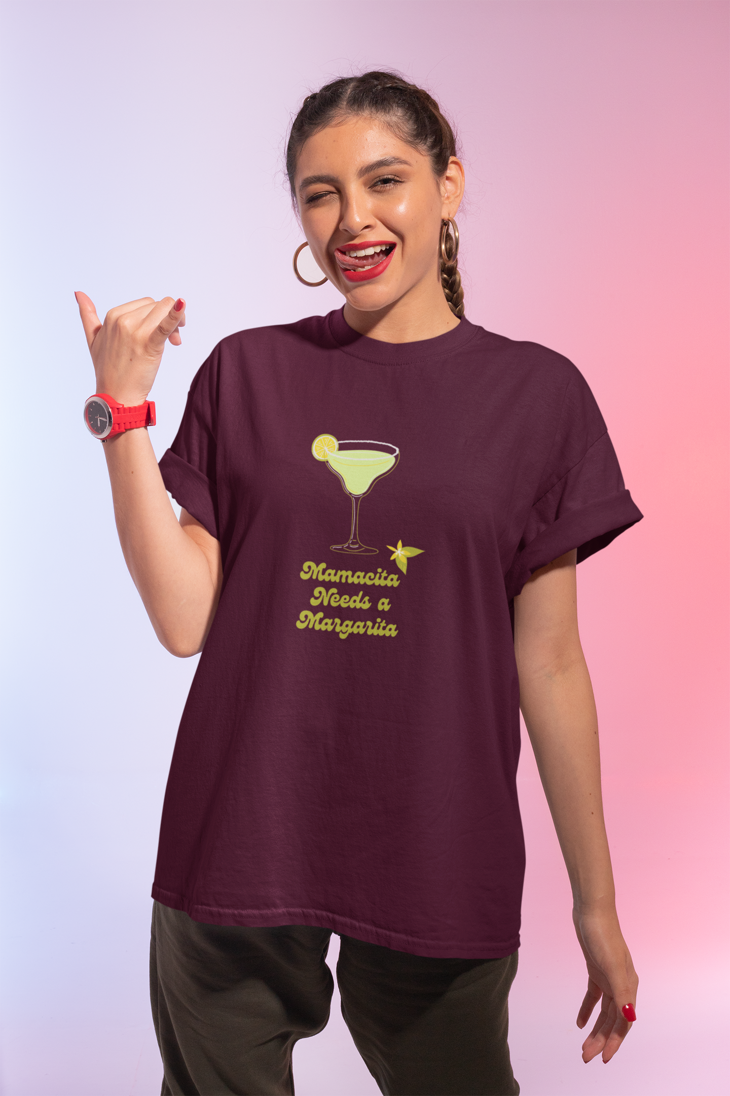 “Mamacita Needs a Margarita” Women’s Premium Cotton T-Shirt
